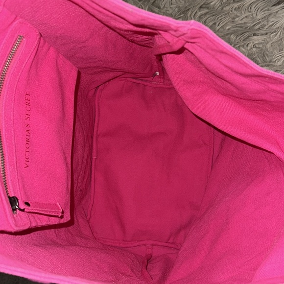 Victoria’s Secret Tote-Pink with Red Sequins-Canvas-Open Top-Guc - Picture 16 of 16